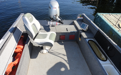 image of deluxe fishing boat interior